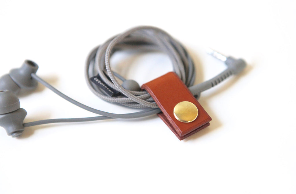 Leather earbud organizer. Solid Manufacturing Co.